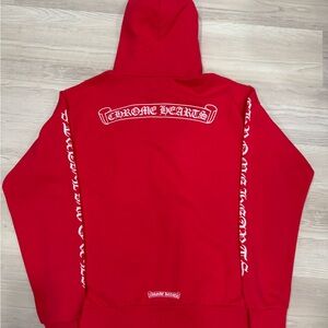 Chrome Hearts Red Scroll Hoodie